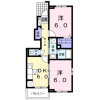 【大東建託】ファミール旭ヶ丘C（1階）の間取り図