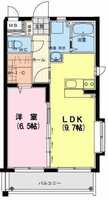 【K】グラン　キャスク（1LDK）の間取り図