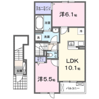 【大東建託】R/B（2階）の間取り図