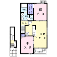 【大東建託】セントラルM＆H（2階）の間取り図