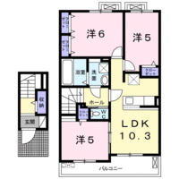 【大東建託】カルテットⅣ（2階）の間取り図