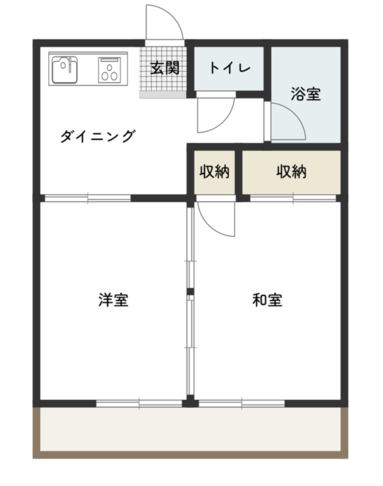 ◆片田コーポ（2DK）105、201号室
