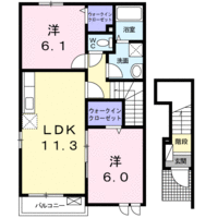 【大東建託】エアリー　メイプル（2階）の間取り図