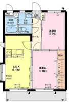 【K】ボナール出北（2LDK）の間取り図