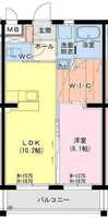 【K】デイライトヒルズ（1LDK）の間取り図