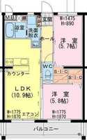 【K】トレジャー　ビルド（2LDK）の間取り図