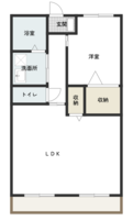 ◆フェリーチェナカシマ（1LDK）の間取り図