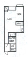 ◆コーポ中屋敷（1LDK）の間取り図