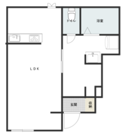 ◆ライラック高鍋（1階）の間取り図