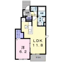 【大東建託】Vent・Vert　Ⅰ（1階）の間取り図