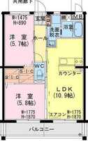 【K】トレジャー　ビルド（2LDK）の間取り図
