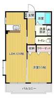 【U】ヴィレッジ恒富の間取り図