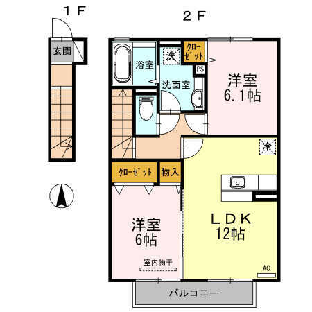 サニーコートJ　B棟（2階）203号室